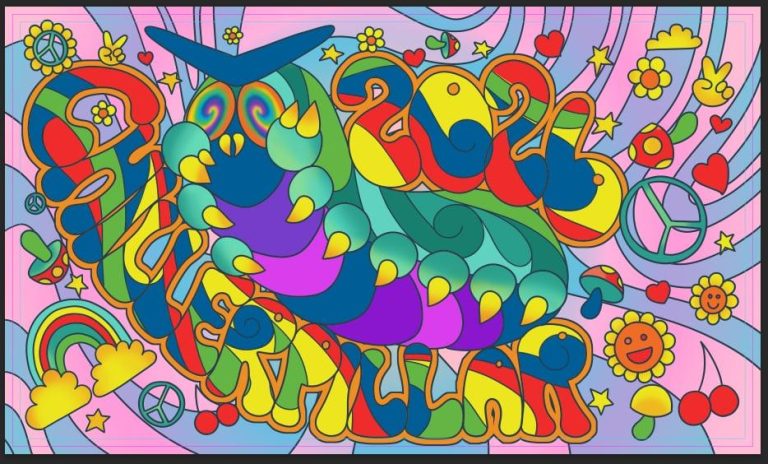 Chillarpillar playmat for 2026 featuring art by Tobias Vyseri